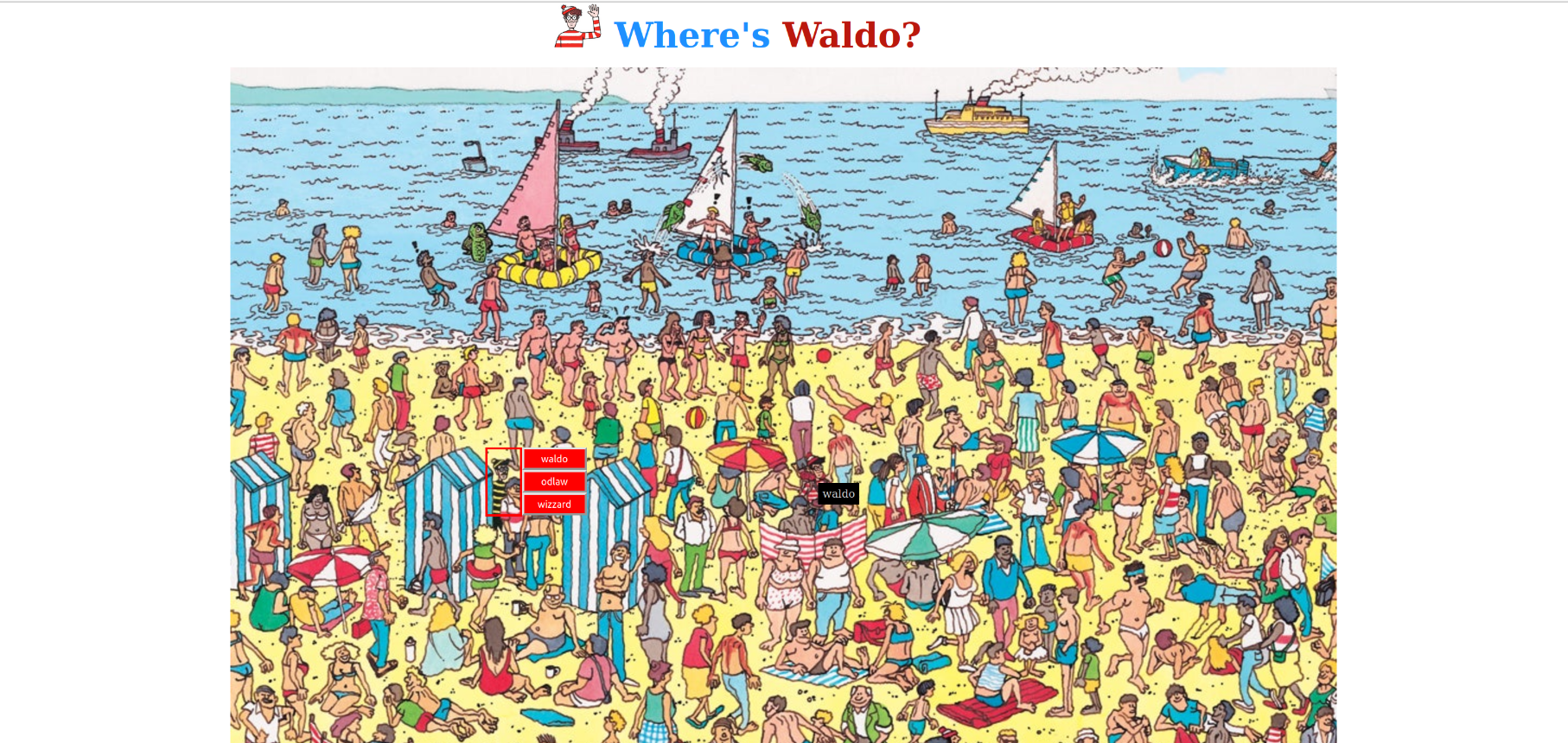 screenshot of the where is Waldo game