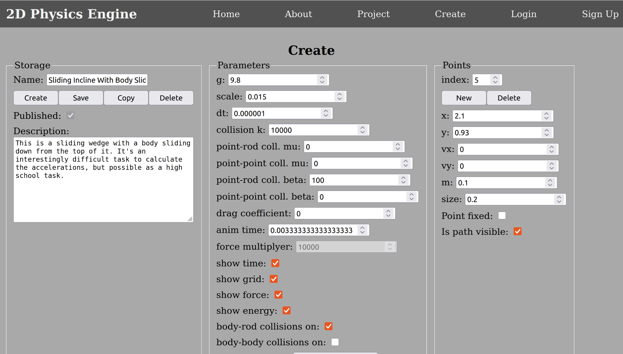 create page scrolled to top