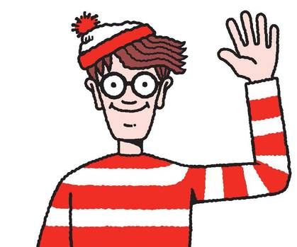 Waldo is waving